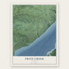 Fritz Creek, Alaska map print, the full design