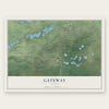 Gateway, Alaska map print, the full design