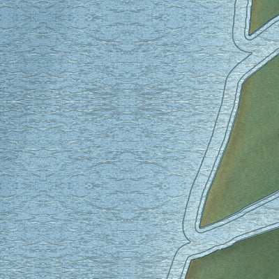 Close-up of the map of Grayling, Alaska print showing street and building detail