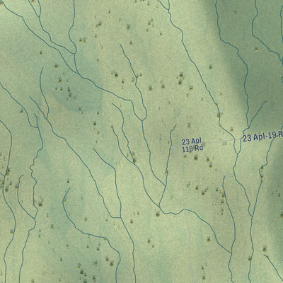 Close-up of the map of Gulkana, Alaska print showing street and building detail