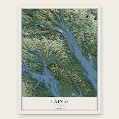 Haines, Alaska map print, the full design