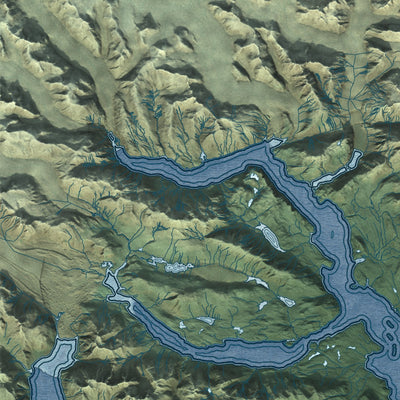 Close-up of the map of Haines, Alaska print showing street and building detail
