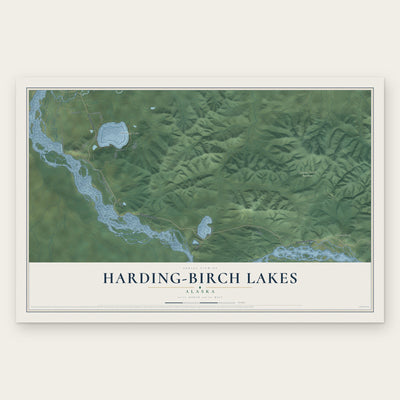 Harding-Birch Lakes, Alaska map print, the full design