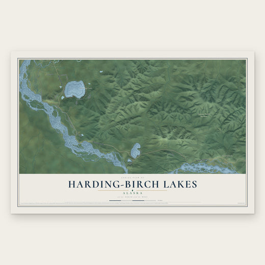 Harding-Birch Lakes, Alaska map print, the full design
