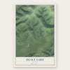 Healy Lake, Alaska map print, the full design