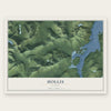 Hollis, Alaska map print, the full design