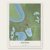 Kipnuk, Alaska map print, the full design