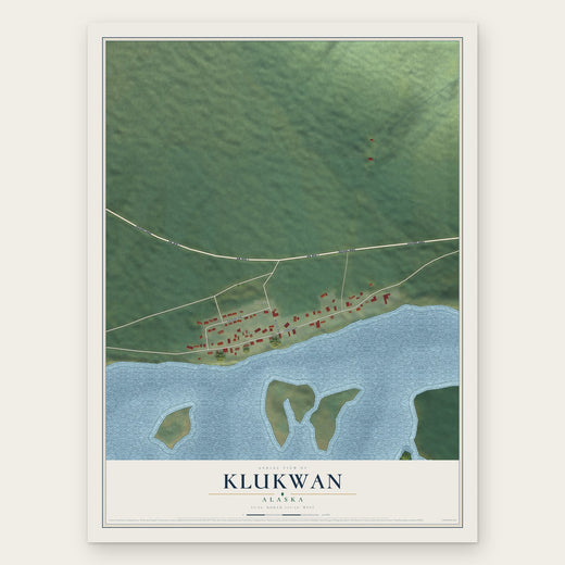 Klukwan, Alaska map print, the full design