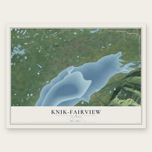 Knik-Fairview, Alaska map print, the full design