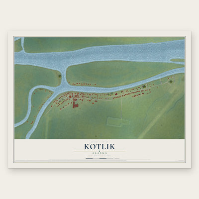Kotlik, Alaska map print, the full design
