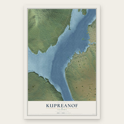 Kupreanof, Alaska map print, the full design