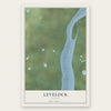 Levelock, Alaska map print, the full design