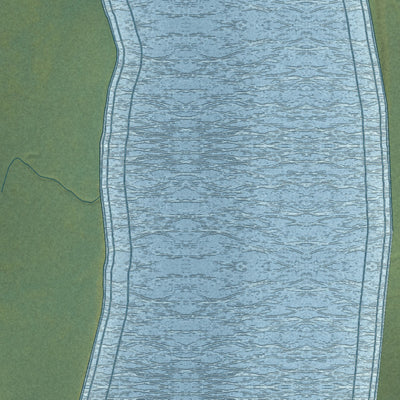 Close-up of the map of Levelock, Alaska print showing street and building detail