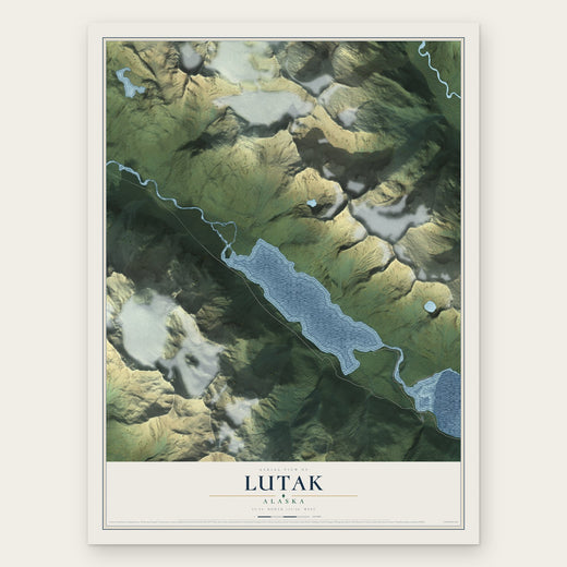 Lutak, Alaska map print, the full design