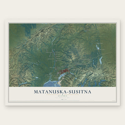 Matanuska-Susitna, Alaska map print, the full design
