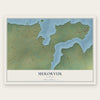 Mekoryuk, Alaska map print, the full design