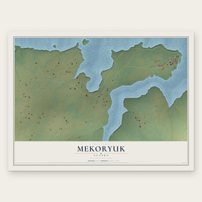 Mekoryuk, Alaska map print, the full design