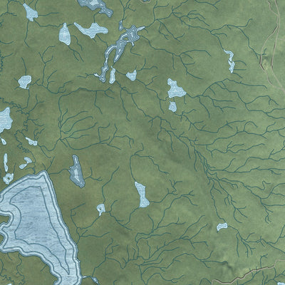 Close-up of the map of Mendeltna, Alaska print showing street and building detail
