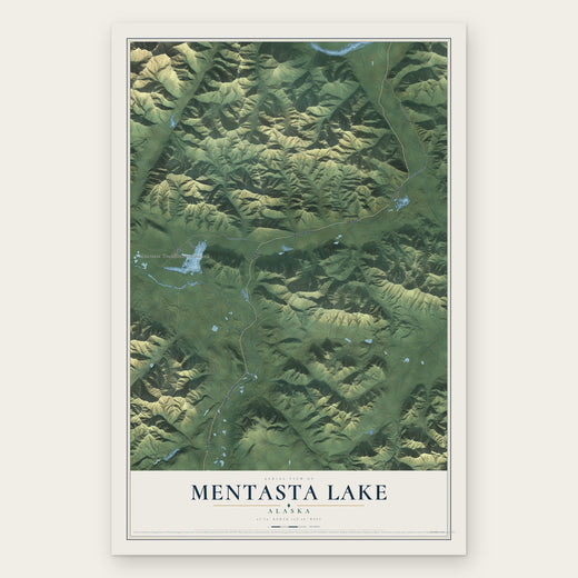 Mentasta Lake, Alaska map print, the full design