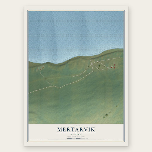 Mertarvik, Alaska map print, the full design