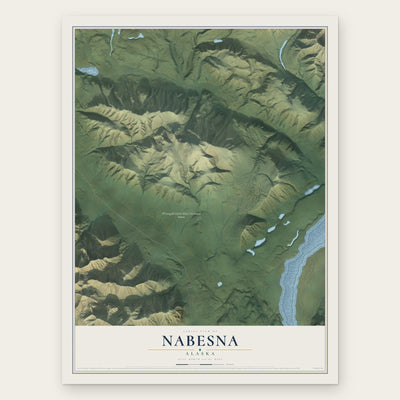 Nabesna, Alaska map print, the full design