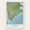 Newhalen, Alaska map print, the full design