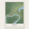 Nikolai, Alaska map print, the full design