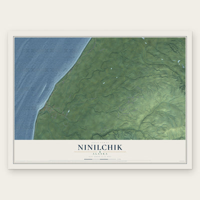 Ninilchik, Alaska map print, the full design