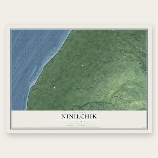 Ninilchik, Alaska map print, the full design