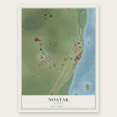 Noatak, Alaska map print, the full design