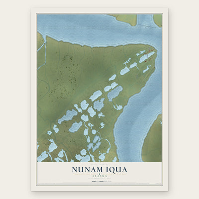 Nunam Iqua, Alaska map print, the full design