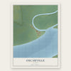 Oscarville, Alaska map print, the full design