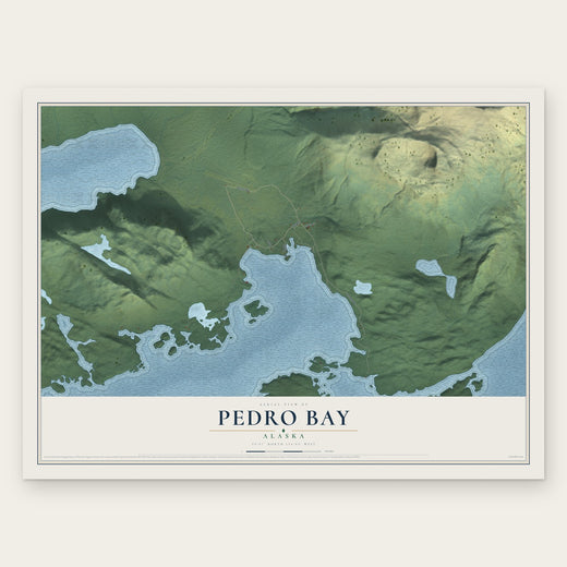 Pedro Bay, Alaska map print, the full design