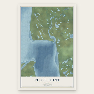 Pilot Point, Alaska map print, the full design