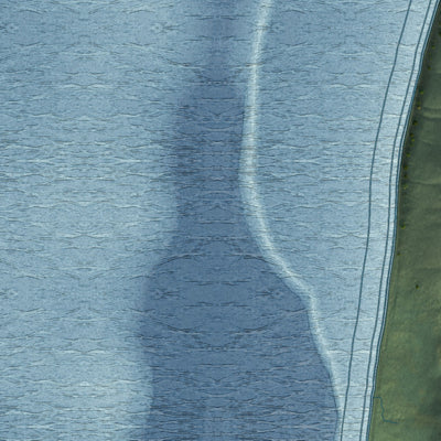 Close-up of the map of Platinum, Alaska print showing street and building detail