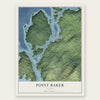 Point Baker, Alaska map print, the full design