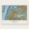 Point Lay, Alaska map print, the full design
