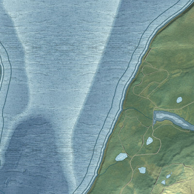 Close-up of the map of Point MacKenzie, Alaska print showing street and building detail