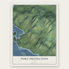 Port Protection, Alaska map print, the full design