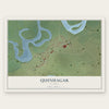 Quinhagak, Alaska map print, the full design