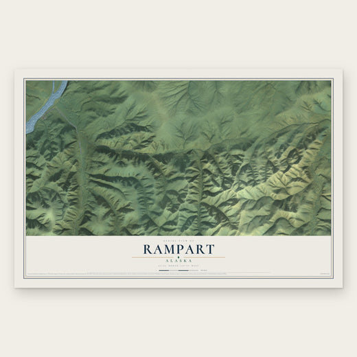 Rampart, Alaska map print, the full design