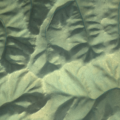 Close-up of the map of Rampart, Alaska print showing street and building detail