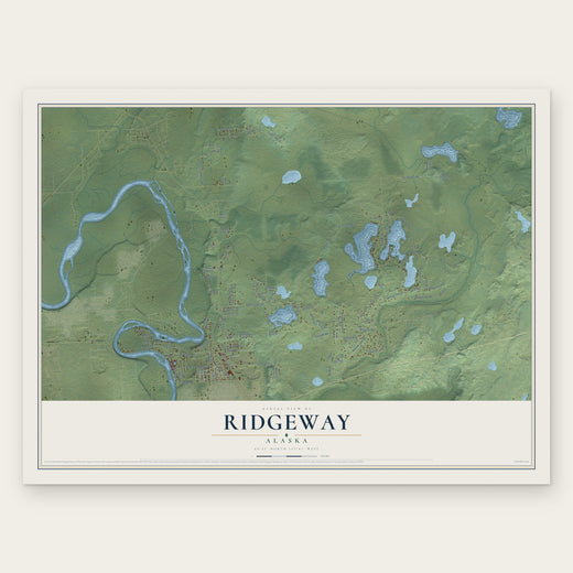 Ridgeway, Alaska map print, the full design