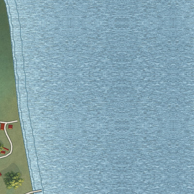 Close-up of the map of Russian Mission, Alaska print showing street and building detail