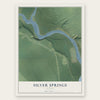 Silver Springs, Alaska map print, the full design