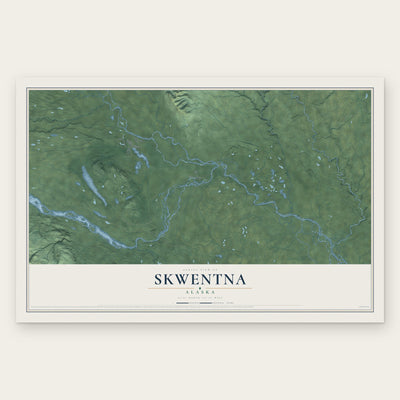 Skwentna, Alaska map print, the full design