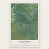 Sleetmute, Alaska map print, the full design