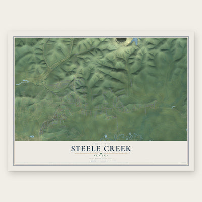 Steele Creek, Alaska map print, the full design