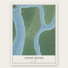 Stony River, Alaska map print, the full design