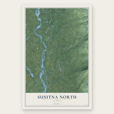Susitna North, Alaska map print, the full design